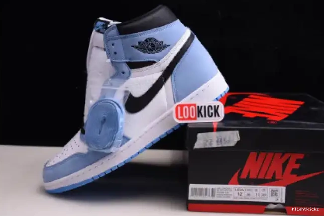 UNIVERSITY HIGH BLACK BLUE AIR WHITE JORDAN RETRO 555088-134 1 0601